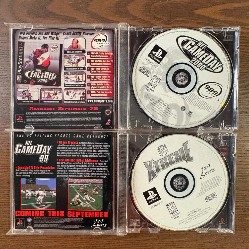 Sony‎ PlayStation Video Game Lot 4 Games NFL GameDay 99 2000 Xtreme Jimmy White